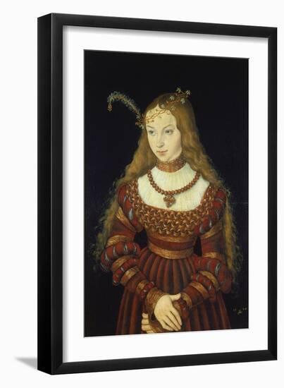 Sibylle Von Cleve as the Bride of Prince Johann Friedrich Von Sachsen-Weimar-Lucas Cranach the Elder-Framed Giclee Print