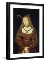 Sibylle Von Cleve as the Bride of Prince Johann Friedrich Von Sachsen-Weimar-Lucas Cranach the Elder-Framed Giclee Print