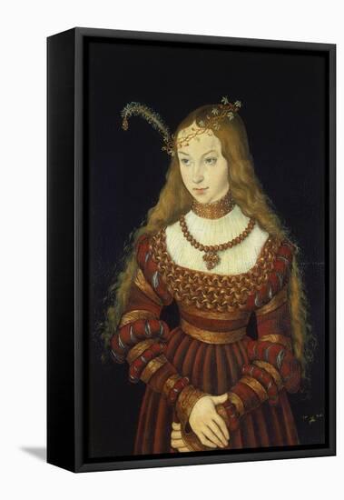 Sibylle Von Cleve as the Bride of Prince Johann Friedrich Von Sachsen-Weimar-Lucas Cranach the Elder-Framed Stretched Canvas