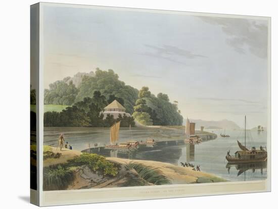 Siccra Gully on the Ganges, Plate IX from Part 6 of 'Oriental Scenery', Pub. 1804-Thomas & William Daniell-Stretched Canvas