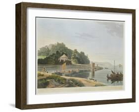 Siccra Gully on the Ganges, Plate IX from Part 6 of 'Oriental Scenery', Pub. 1804-Thomas & William Daniell-Framed Giclee Print