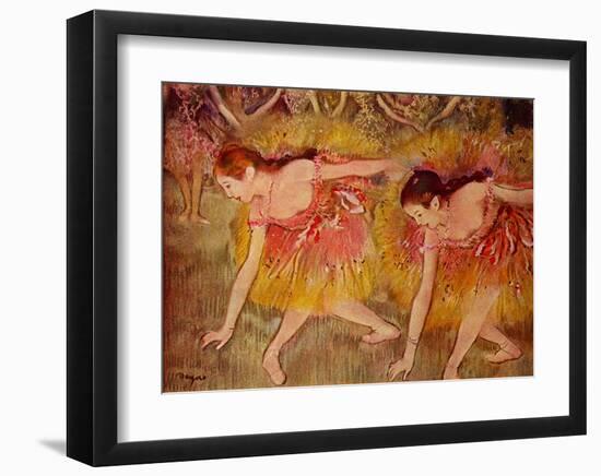 Sich Verbeugende Tanzerinnen Ballerina-Edgar Degas-Framed Art Print