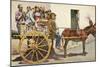 Sicilian Cart and Donkey, Palermo, Italy-null-Mounted Art Print