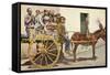 Sicilian Cart and Donkey, Palermo, Italy-null-Framed Stretched Canvas