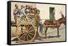 Sicilian Cart and Donkey, Palermo, Italy-null-Framed Stretched Canvas