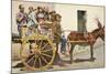 Sicilian Cart and Donkey, Palermo, Italy-null-Mounted Art Print