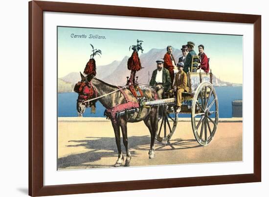 Sicilian Cart and Horse-null-Framed Art Print