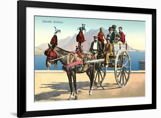 Sicilian Cart and Horse-null-Framed Art Print