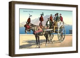 Sicilian Cart and Horse-null-Framed Art Print