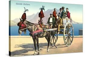 Sicilian Cart and Horse-null-Stretched Canvas