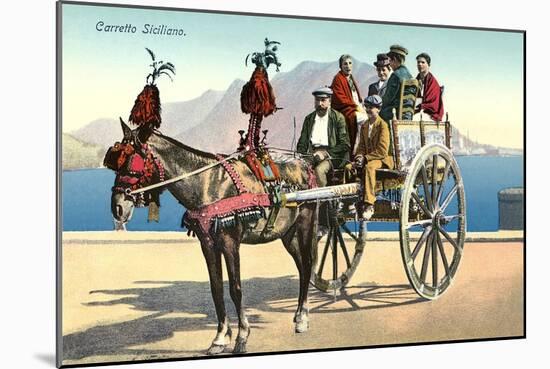 Sicilian Cart and Horse-null-Mounted Premium Giclee Print