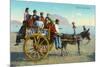 Sicilian Cart with Donkey, Italy-null-Mounted Premium Giclee Print