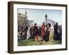 Sicilian Vespers: Easter Tuesday - the French Massacres by the Sicilians, March 31, 1282 (Oil on Ca-Francesco Hayez-Framed Giclee Print