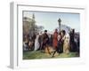 Sicilian Vespers: Easter Tuesday - the French Massacres by the Sicilians, March 31, 1282 (Oil on Ca-Francesco Hayez-Framed Giclee Print