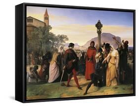 Sicilian Vespers-Francesco Hayez-Framed Stretched Canvas