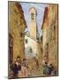 Sicilian Village with Women and Children-Luigi Sabatelli-Mounted Giclee Print