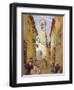 Sicilian Village with Women and Children-Luigi Sabatelli-Framed Giclee Print