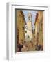 Sicilian Village with Women and Children-Luigi Sabatelli-Framed Giclee Print