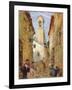 Sicilian Village with Women and Children-Luigi Sabatelli-Framed Giclee Print