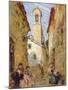 Sicilian Village with Women and Children-Luigi Sabatelli-Mounted Giclee Print