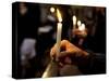 Sicily, Italy, Western Europe, a Believer, Holding a Candle During the Easter Eve Ceremony at the T-Ken Scicluna-Stretched Canvas