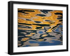 Sicily, Italy, Western Europe, Reflections in the Mediterraean Sea in the Port of Trapani-Ken Scicluna-Framed Photographic Print