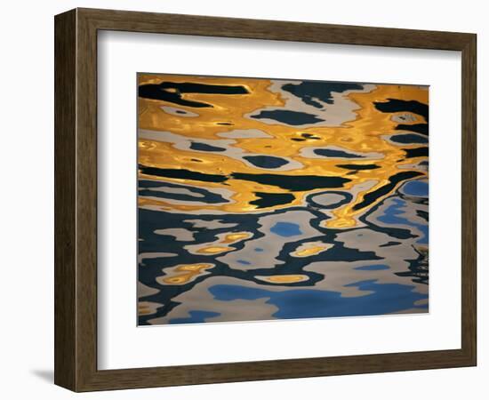 Sicily, Italy, Western Europe, Reflections in the Mediterraean Sea in the Port of Trapani-Ken Scicluna-Framed Photographic Print