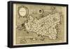 Sicily Old Map, May Be Approximately Dated To The Xvii Sec-null-Framed Poster