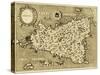 Sicily Old Map, May Be Approximately Dated To The Xvii Sec-marzolino-Stretched Canvas