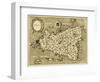 Sicily Old Map, May Be Approximately Dated To The Xvii Sec-marzolino-Framed Art Print