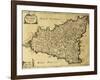 Sicily Old Map, May Be Approximately Dated To The Xviii Sec-marzolino-Framed Art Print