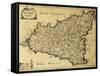 Sicily Old Map, May Be Approximately Dated To The Xviii Sec-marzolino-Framed Stretched Canvas