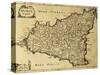 Sicily Old Map, May Be Approximately Dated To The Xviii Sec-marzolino-Stretched Canvas