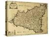 Sicily Old Map, May Be Approximately Dated To The Xviii Sec-marzolino-Stretched Canvas