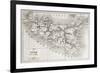 Sicily Old Map With Stromboli Isle Insert Map-marzolino-Framed Art Print