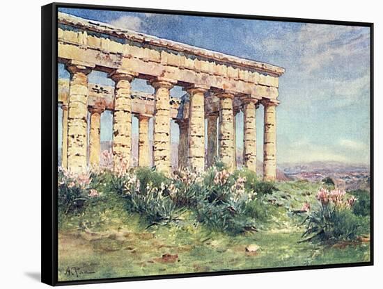 Sicily, Segesta 1911-Alberto Pisa-Framed Stretched Canvas