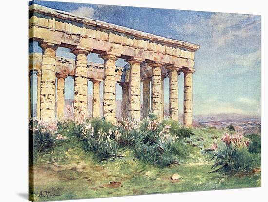 Sicily, Segesta 1911-Alberto Pisa-Stretched Canvas