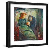 Sick Child, 1925, by Edvard Munch, 1863-1944, Norwegian Expressionist painting,-Edvard Munch-Framed Art Print