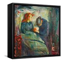 Sick Child, 1925, by Edvard Munch, 1863-1944, Norwegian Expressionist painting,-Edvard Munch-Framed Stretched Canvas