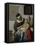 Sick Child-Gabriel Metsu-Framed Stretched Canvas