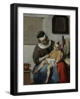 Sick Child-Gabriel Metsu-Framed Art Print