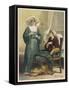 Sick Looking Patient and Her Nurse-D. Euesbio-Framed Stretched Canvas