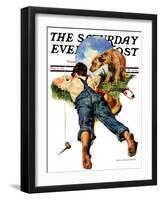 "Sick of Smoking," Saturday Evening Post Cover, May 6, 1933-Harold Anderson-Framed Giclee Print