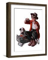 "Sick Puppy", March 10,1923-Norman Rockwell-Framed Giclee Print