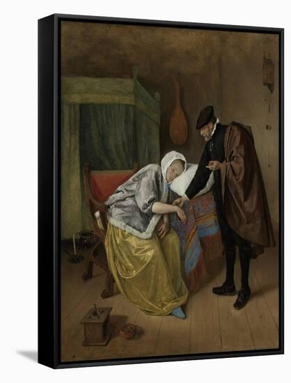 Sick Woman-Jan Havicksz Steen-Framed Stretched Canvas