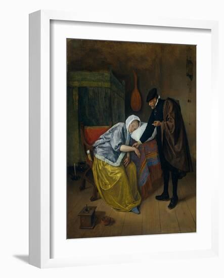 Sick Woman-Jan Havicksz Steen-Framed Giclee Print