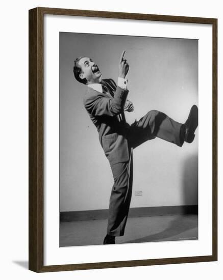 Sid Caesar Wearing Suit and Tie, Clowning Around-Ralph Morse-Framed Premium Photographic Print