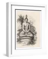 Siddhartha Gautama the Buddha, Statue of the Seated Buddha-Andrew Thom-Framed Art Print