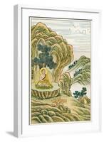 Siddhartha Gautama the Buddha, The Buddha Receives Enlightenment from His Divine Masters-null-Framed Art Print