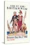 Side by Side with Britannia-James Montgomery Flagg-Stretched Canvas